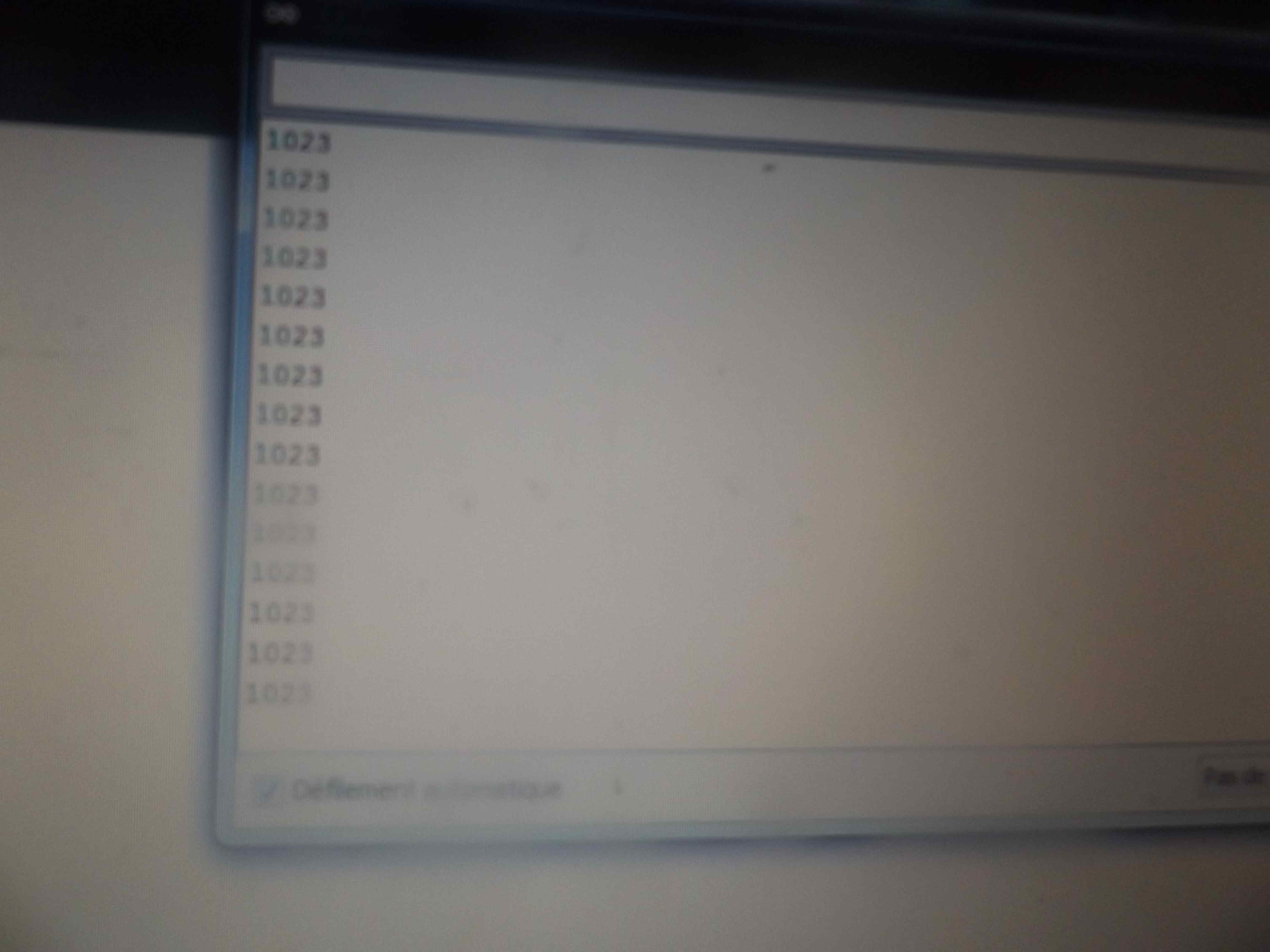 input device output on serial port 